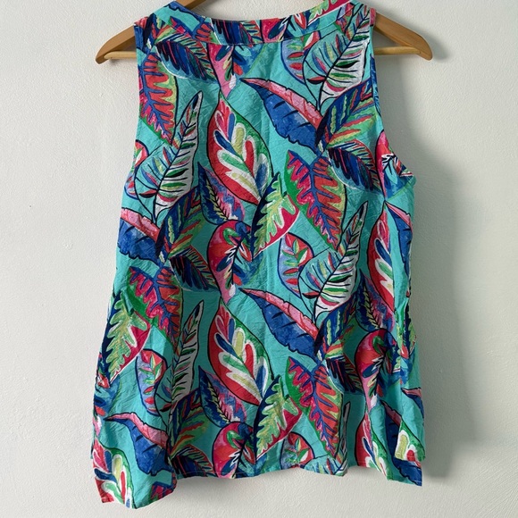 Escape by Habitat Clothes Tropical Print Sleeveless Top new with tags - Picture 6 of 10